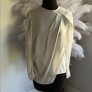 Stylish White Long Sleeve Men's Tee